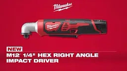Milwaukee M12™ 1/4" Hex Right Angle Impact Driver 2467-20
