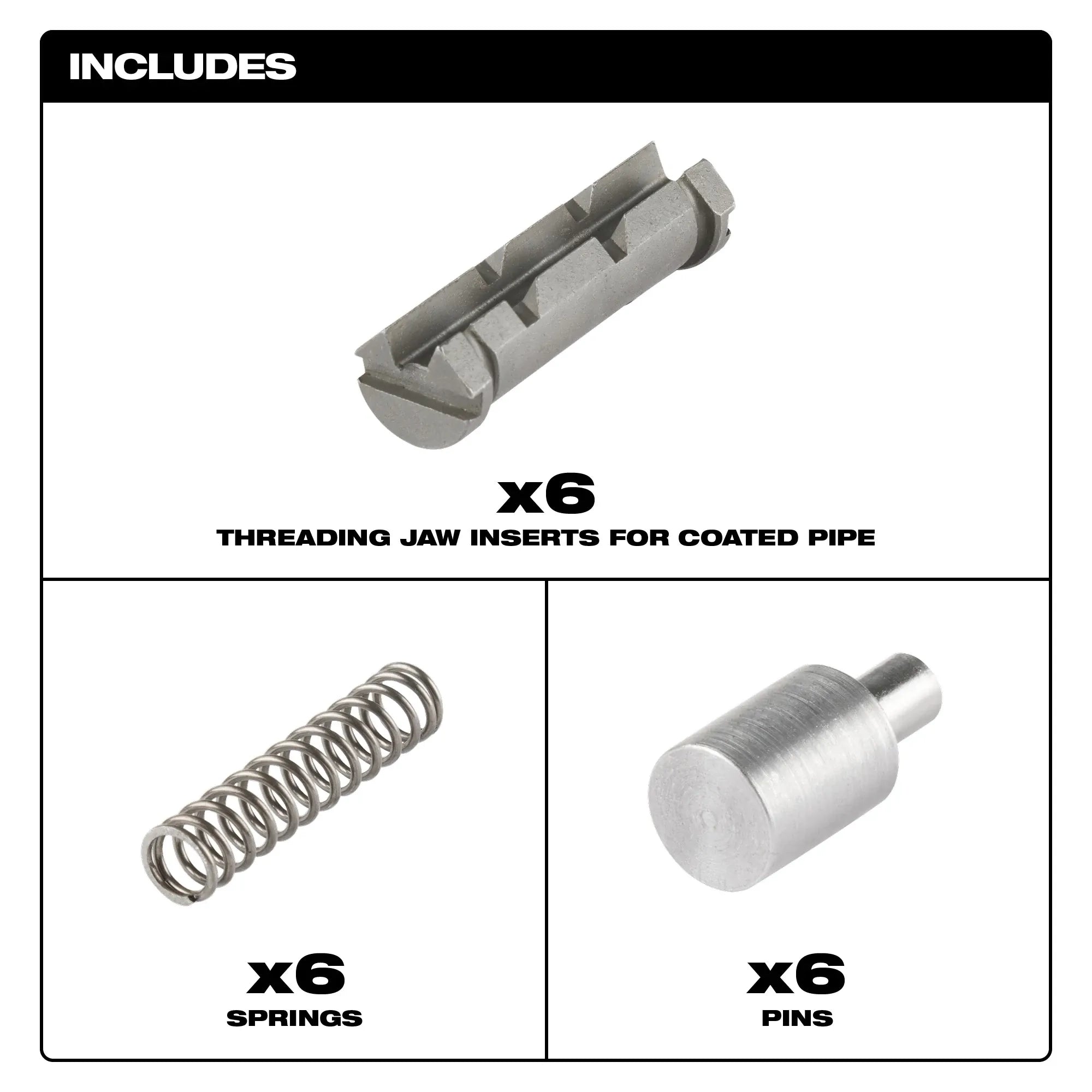 Milwaukee Threading Jaw Inserts for Coated Pipe 49-16-5102