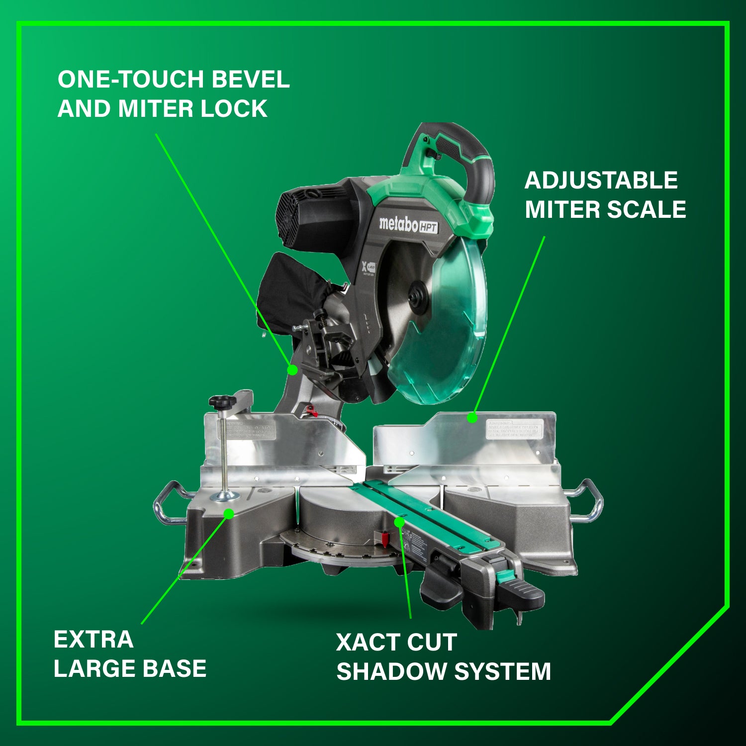 Metabo HPT Scie à onglet coulissante à double biseau 12" | Metabo HPT C12RSH3 C12RSH3