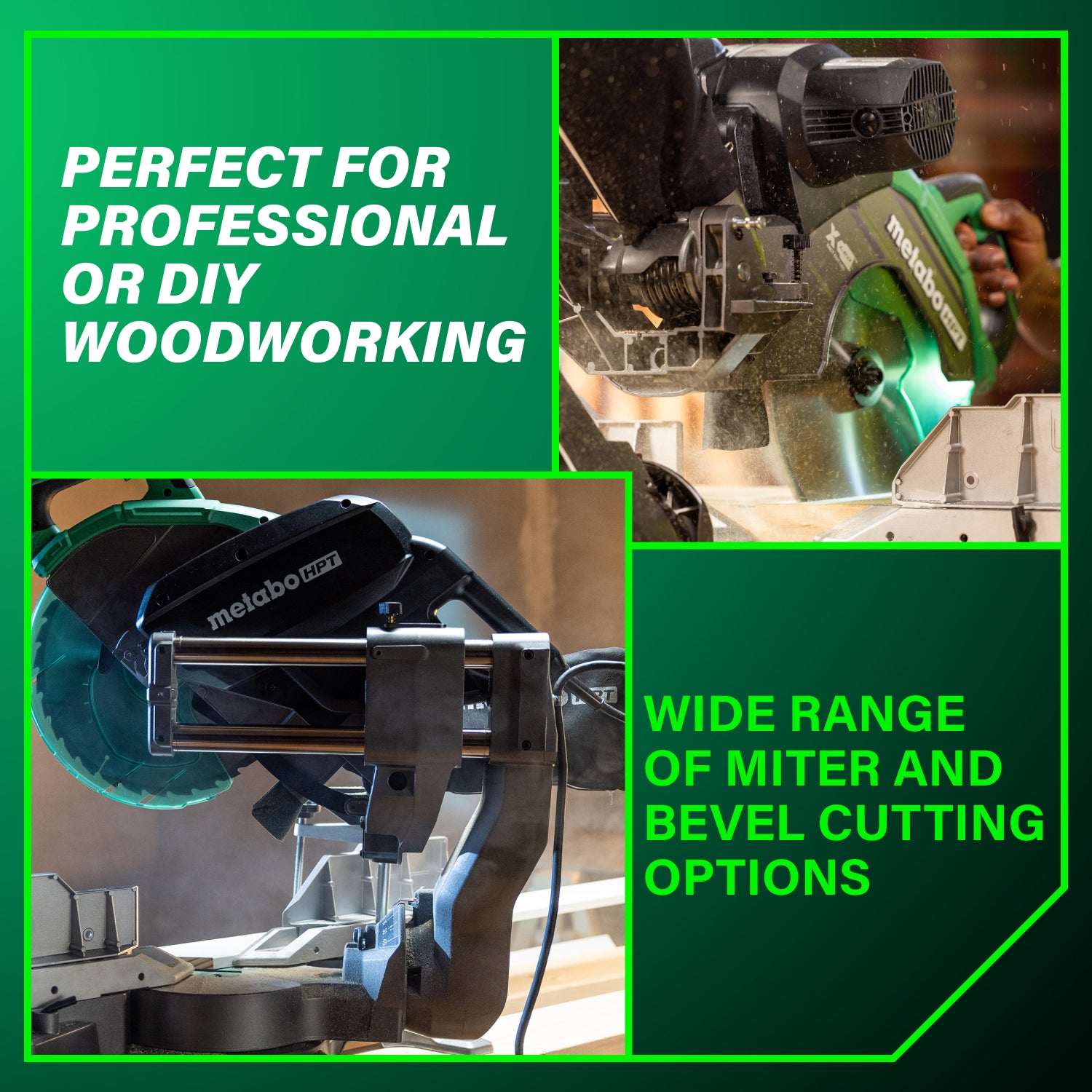 Metabo HPT Scie à onglet coulissante à double biseau 12" | Metabo HPT C12RSH3 C12RSH3