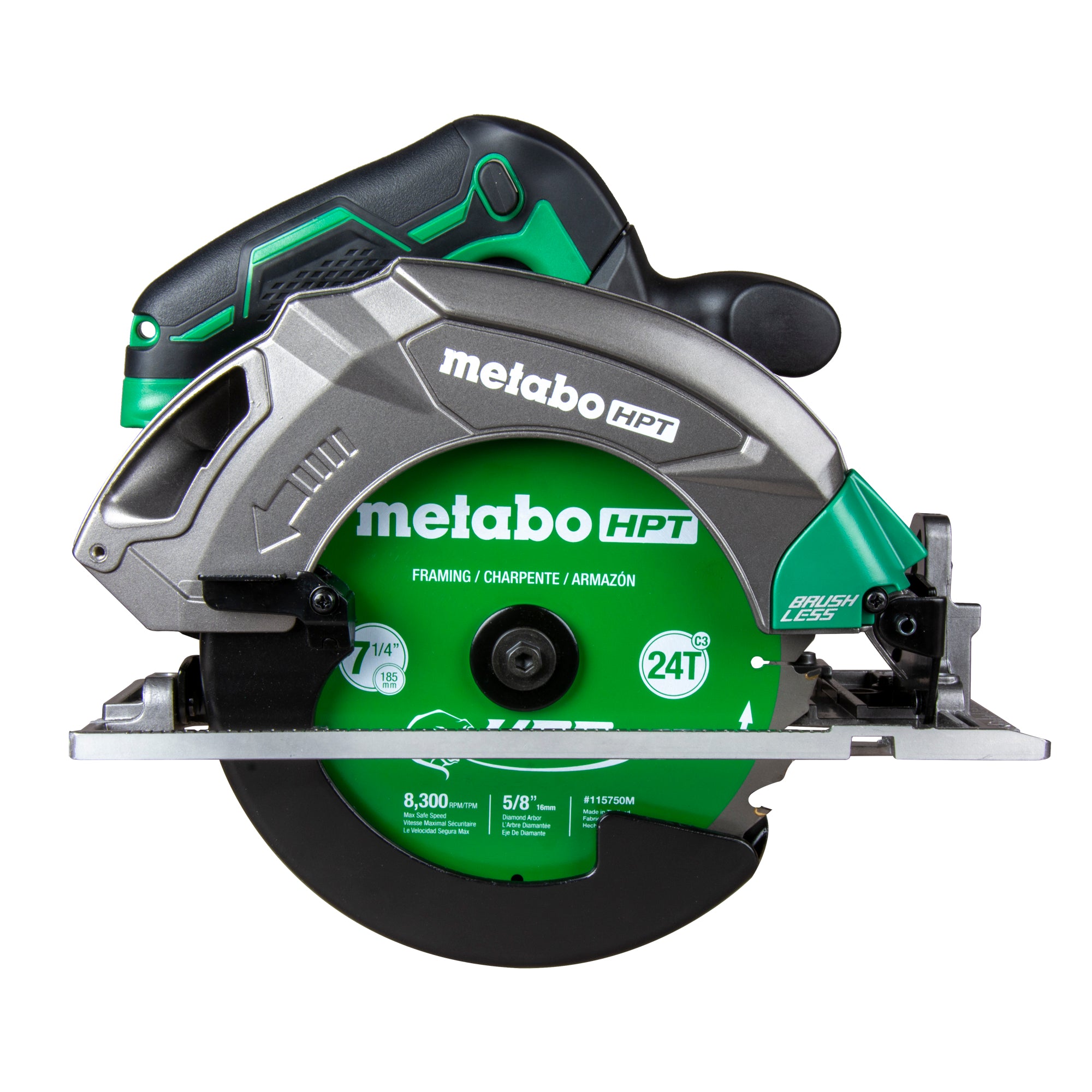 Metabo HPT Scie circulaire sans fil MultiVolt 18 V 7‑1/4" (corps d'outil uniquement) | Metabo HPT C1807DAQ4 C1807DAQ4