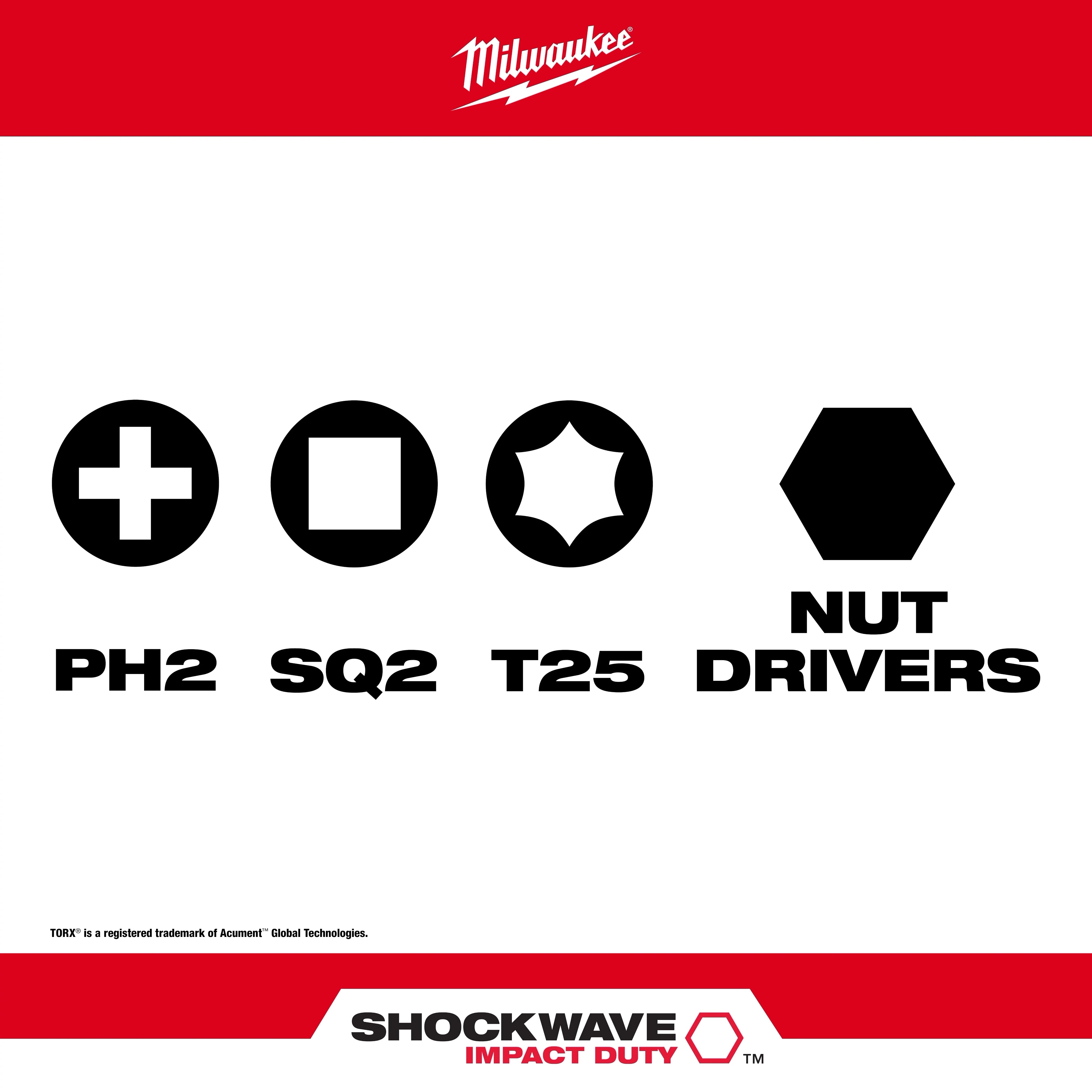 Milwaukee Ensemble d'extension 10 pièces SHOCKWAVE™ Impact Duty 48-32-4513