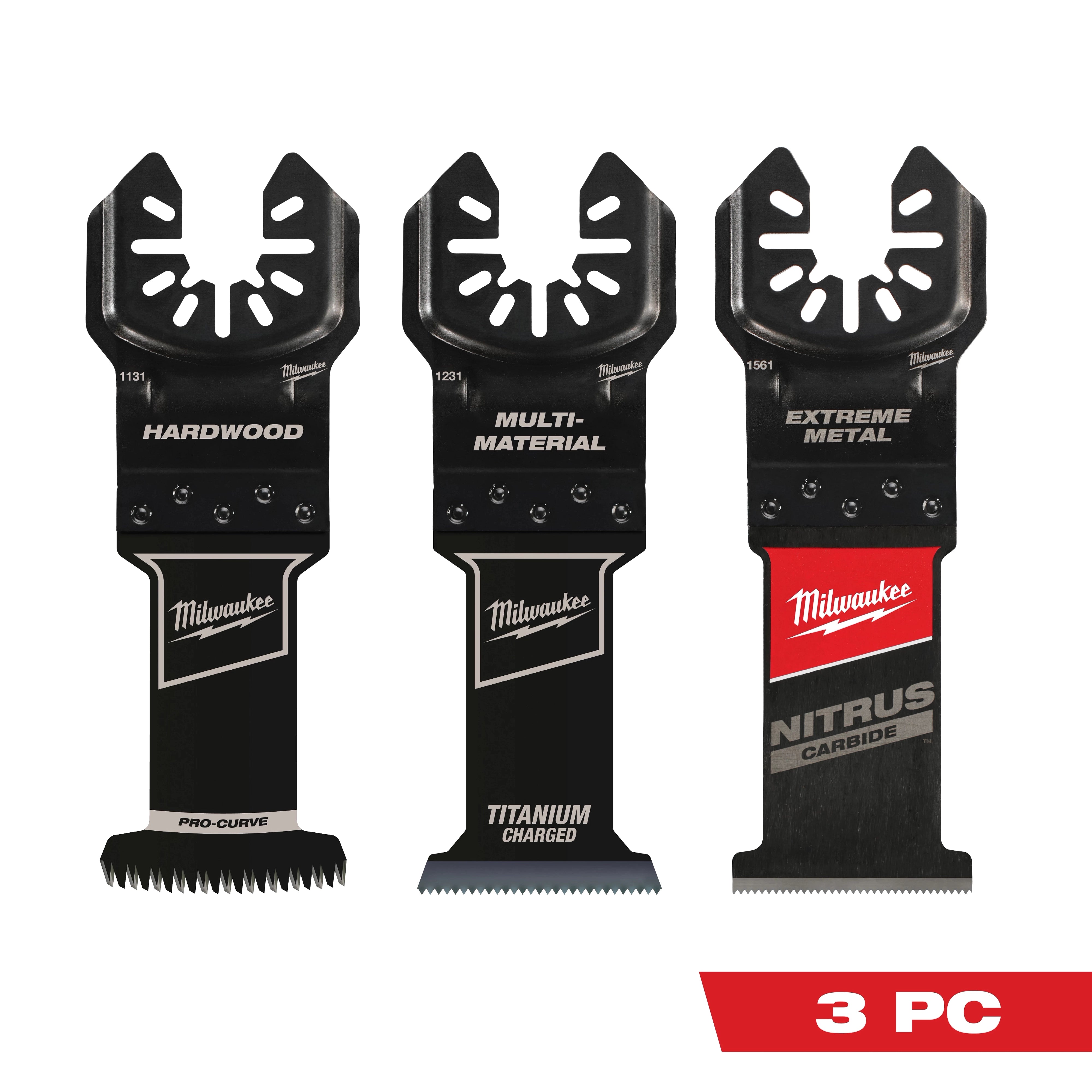 Milwaukee Ensemble de 3 lames universelles pour outil oscillant 49-10-9001