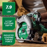Metabo HPT Scie circulaire 7‑1/4" 36 V MultiVolt™ avec technologie Torque Boost (corps d'outil uniquement) | Metabo HPT C3607DBQ4 C3607DBQ4