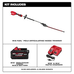 Milwaukee Kit taille-haie articulé sur perche M18 FUEL™ 3012-21
