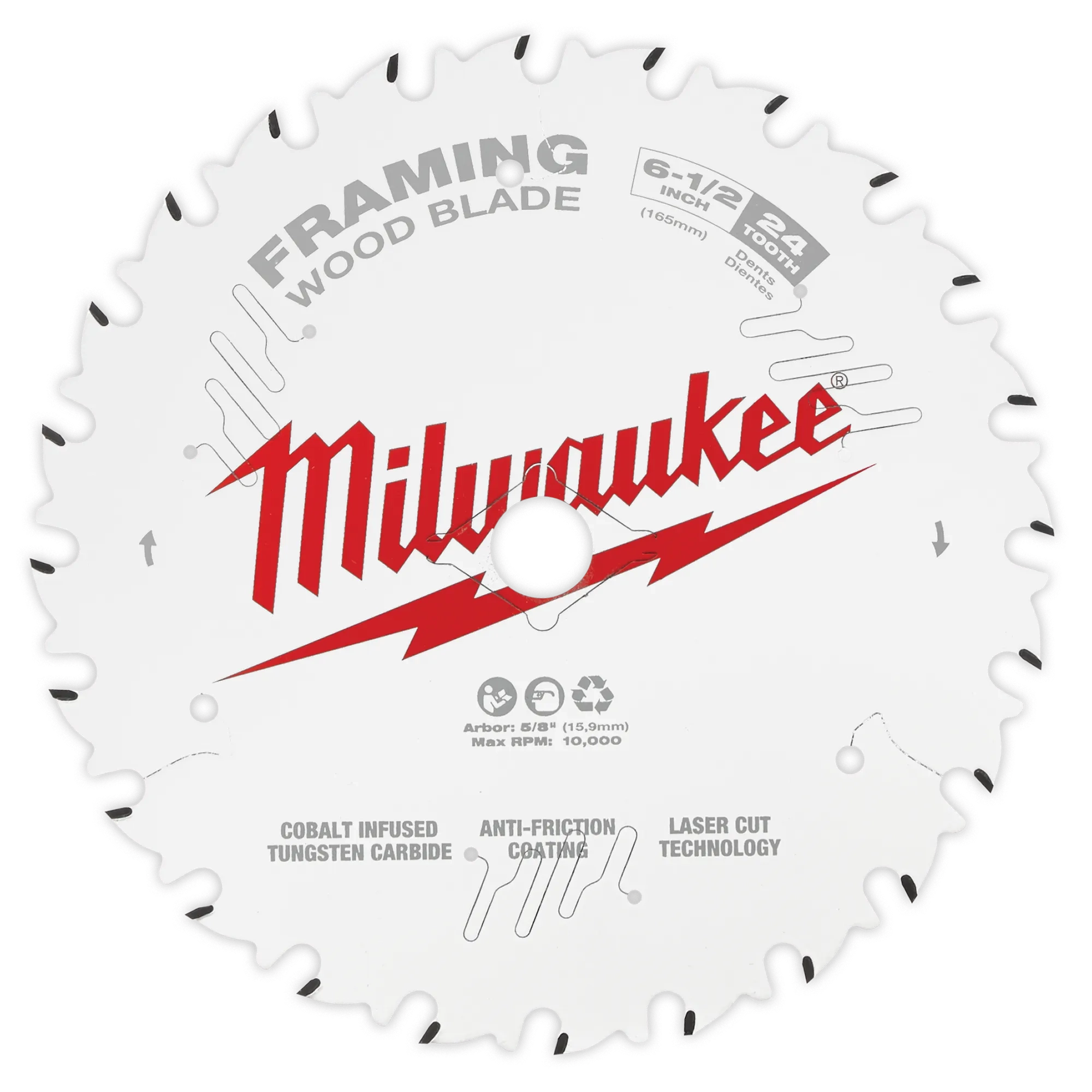 Milwaukee Lame à ossature 6-1/2" 24 dents (2 pièces) 48-40-0626