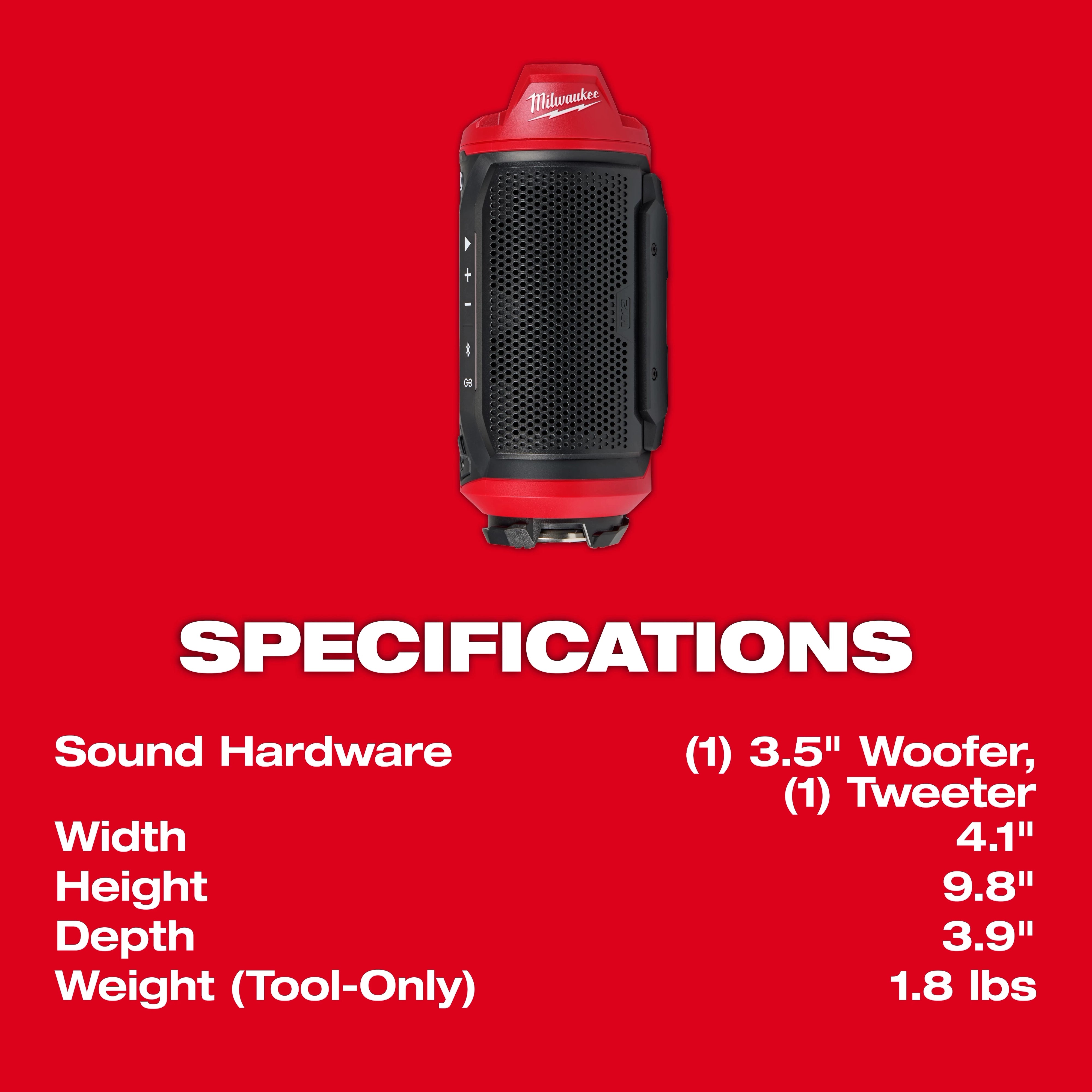 Milwaukee Haut-parleur de chantier M12™ Bluetooth® avec compatibilité PACKOUT™ 2955-20