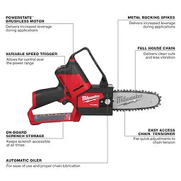 Milwaukee Scie d'élagage M12 FUEL™ HATCHET™ 6" (outil seul) 2527-20