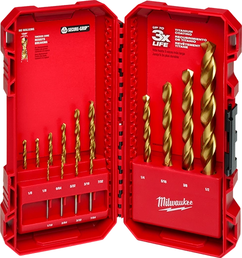 Milwaukee Ensemble de forets en titane THUNDERBOLT® – 14 pièces 48-89-0011