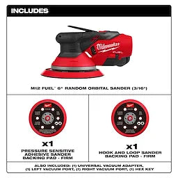 Milwaukee M12 FUEL™ 6" Random Orbital Sander (3/16") 2585-20