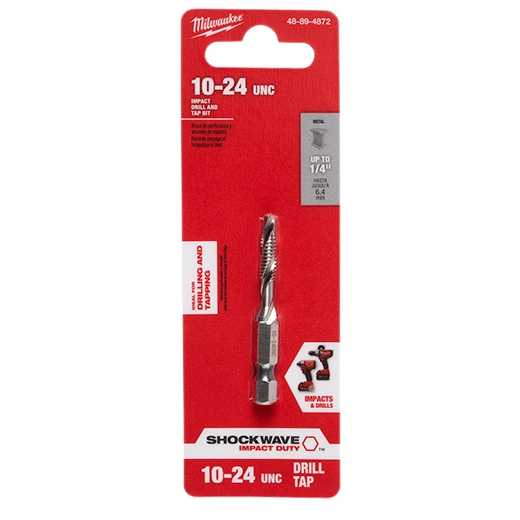 Milwaukee Foret taraudeur à impact SHOCKWAVE 10‑24 UNC 48-89-4872