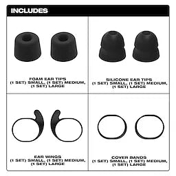 Milwaukee Kit d'embouts d'oreille pour écouteurs de chantier 49-16-0101