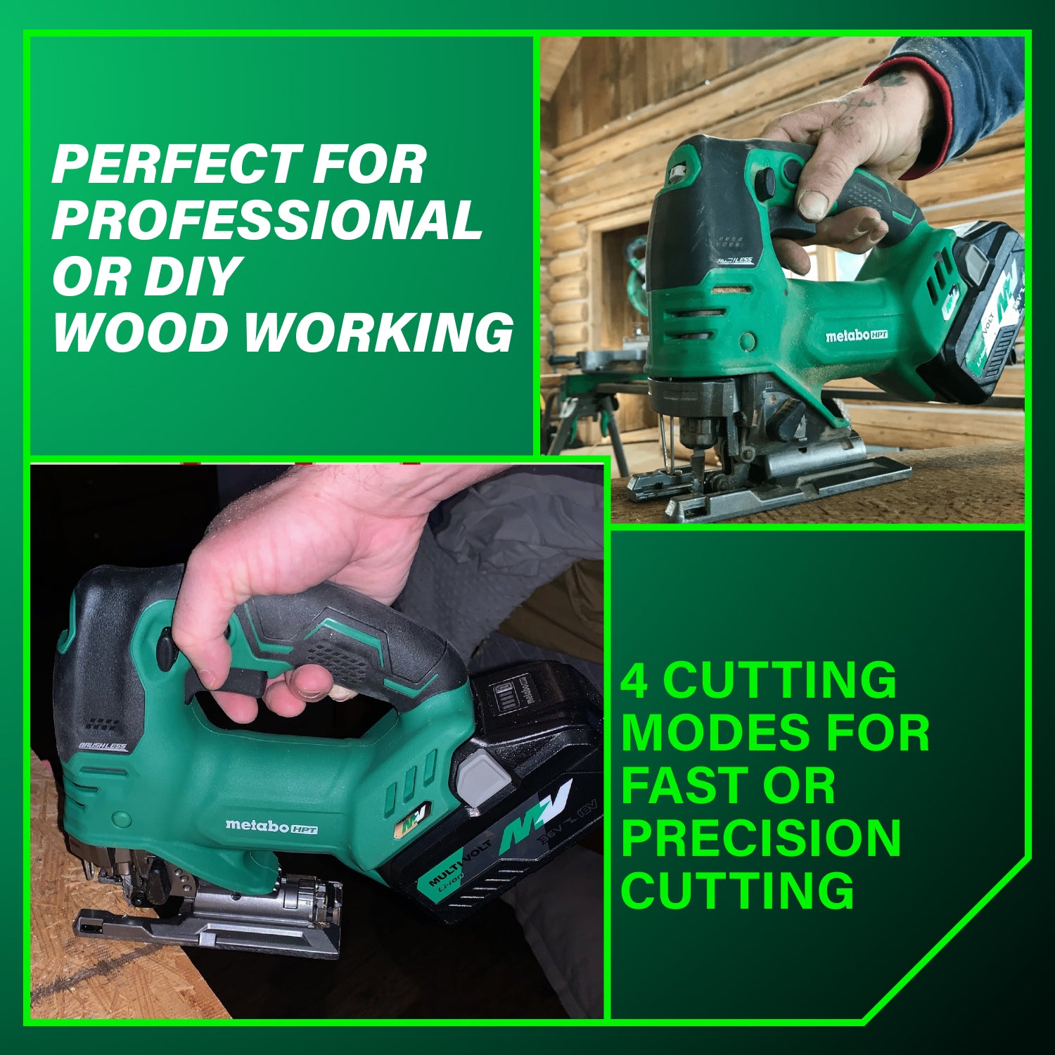 Metabo HPT Scie sauteuse orbitale sans fil brushless 36 V MultiVolt™ | Metabo HPT CJ36DAQ4 CJ36DAQ4