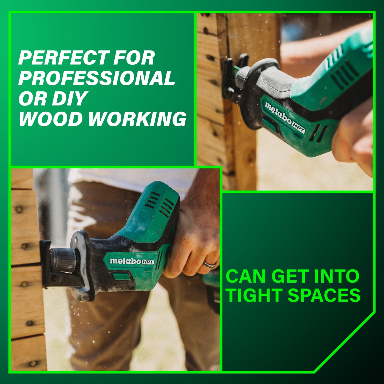 Metabo HPT Scie sabre sans fil à une main 18 V | Metabo HPT CR18DAQ4 CR18DAQ4