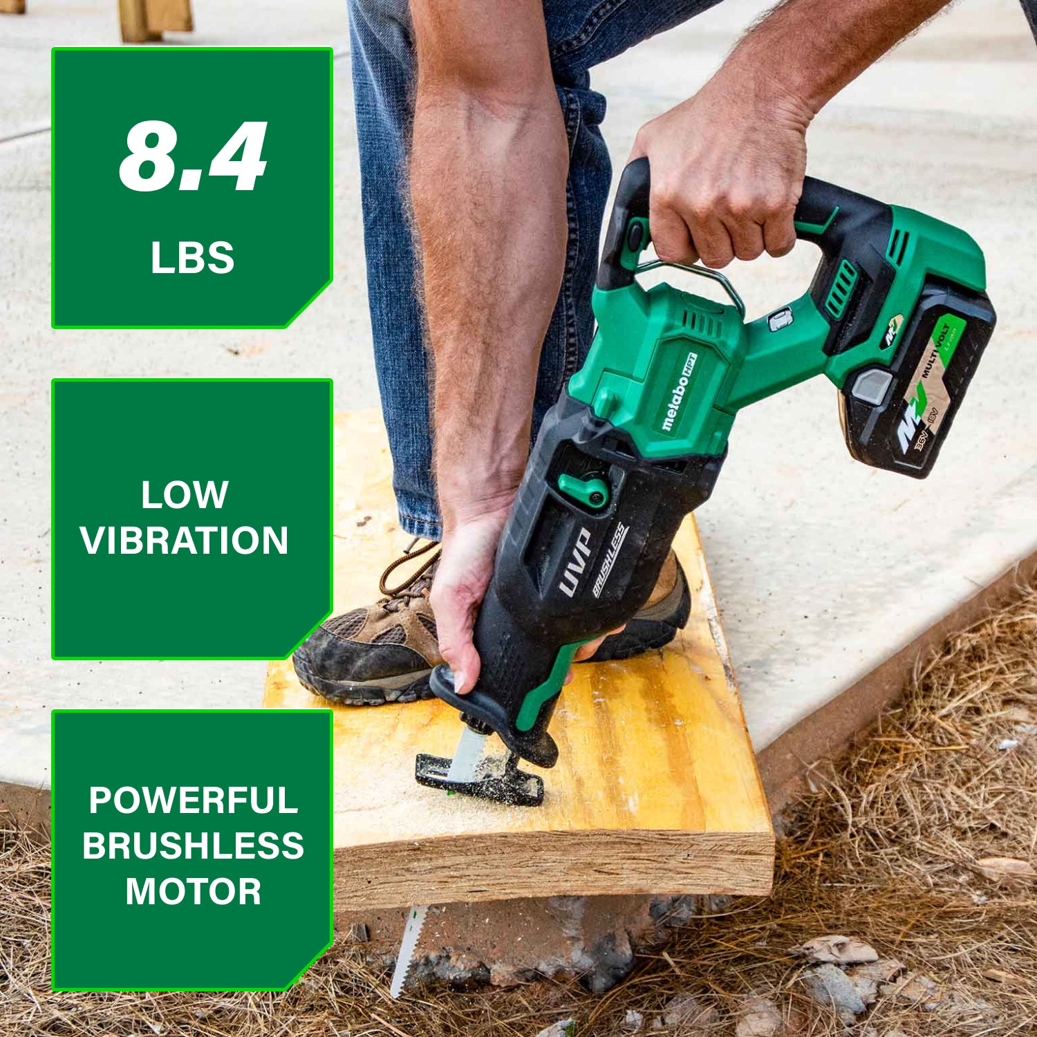 Metabo HPT Kit de scie sabre sans fil 36 V MultiVolt™ sans balais | Metabo HPT CR36DA CR36DA