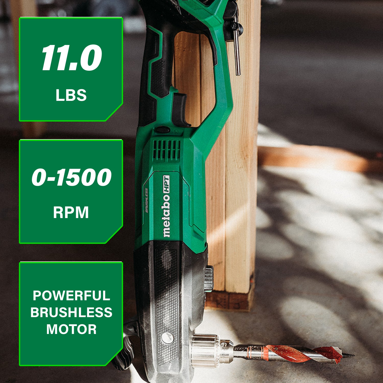 Metabo HPT Perceuse à angle droit 1/2" haute puissance 36V MultiVolt™ sans fil | Metabo HPT D36DYA D36DYA