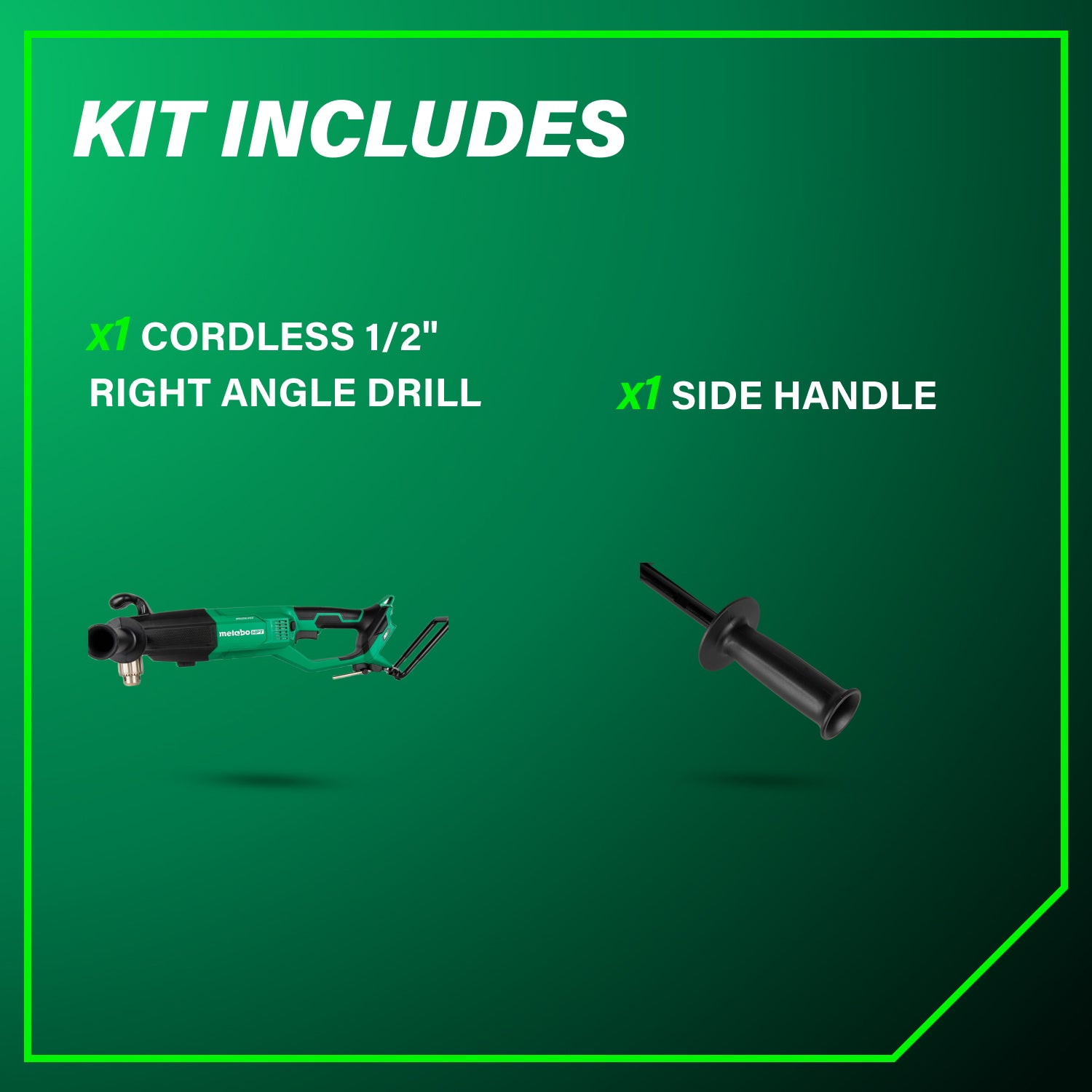 Metabo HPT Perceuse à angle droit 1/2" haute puissance sans fil MultiVolt™ 36 V (corps d'outil uniquement) | Metabo HPT D36DYAQ4 D36DYAQ4