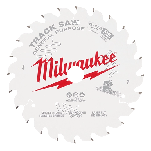 Milwaukee 6-1/2” 40T Finish Track Saw Blade 48-40-0624