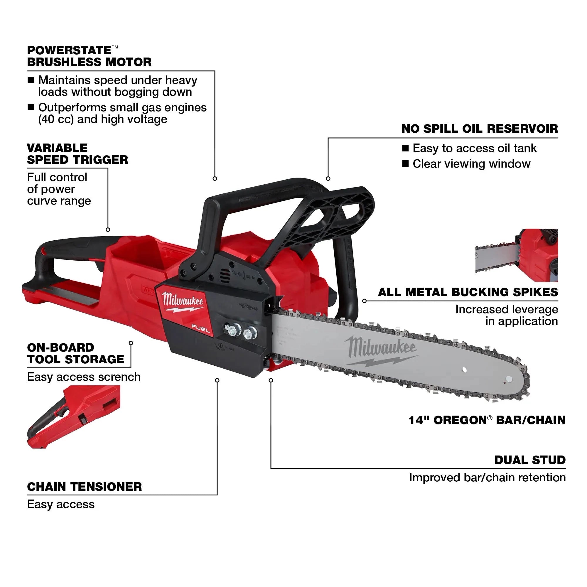 Milwaukee Tronçonneuse M18 FUEL™ 14" 2727-20C 2727-20C