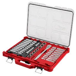 Milwaukee Ensemble de cliquet et douilles 1/2" 47 pièces avec organiseur à profil bas PACKOUT™ 48-22-9487