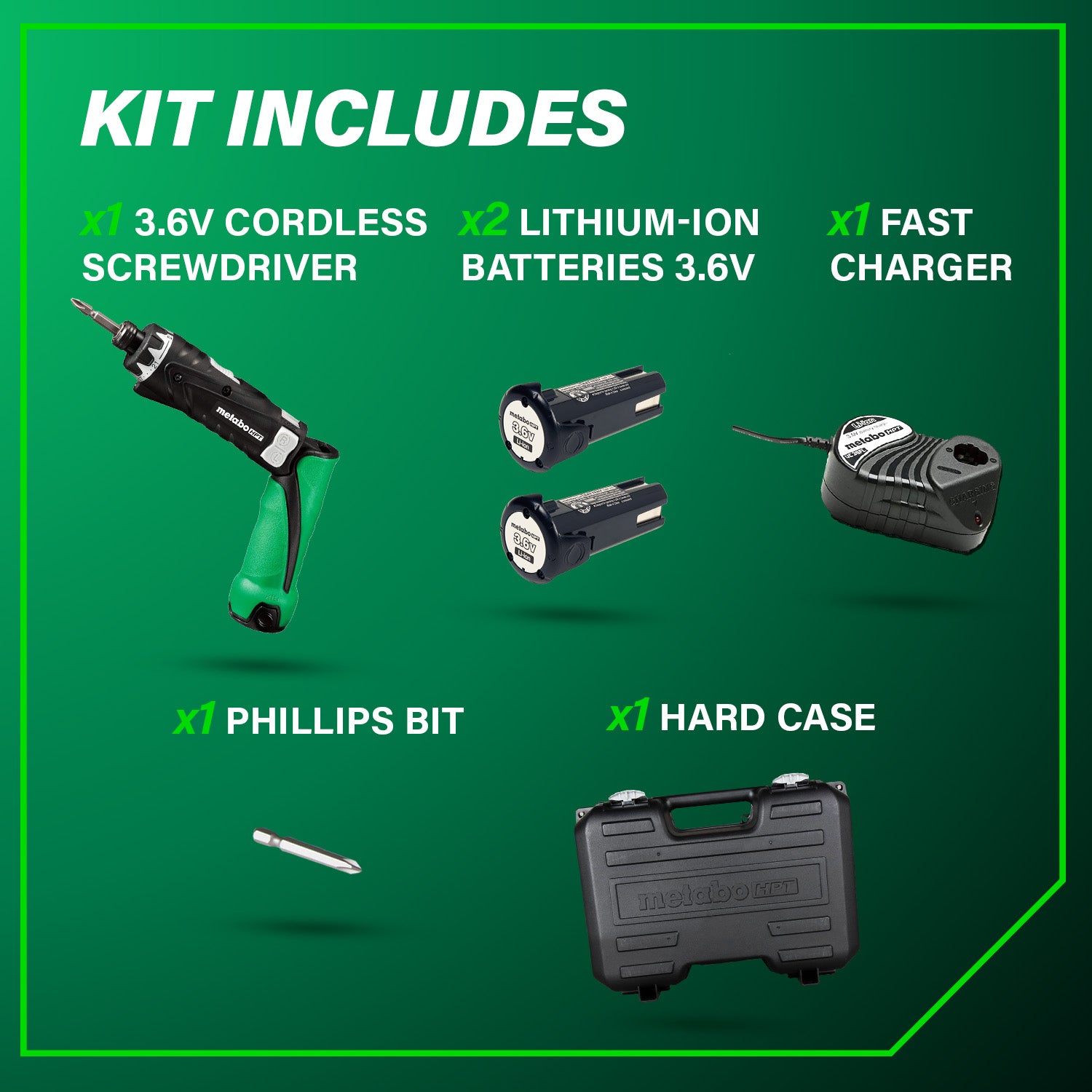 Metabo HPT Tournevis sans fil 3,6 V Lithium‑ion 1,5 Ah | Metabo HPT DB3DL2 DB3DL2