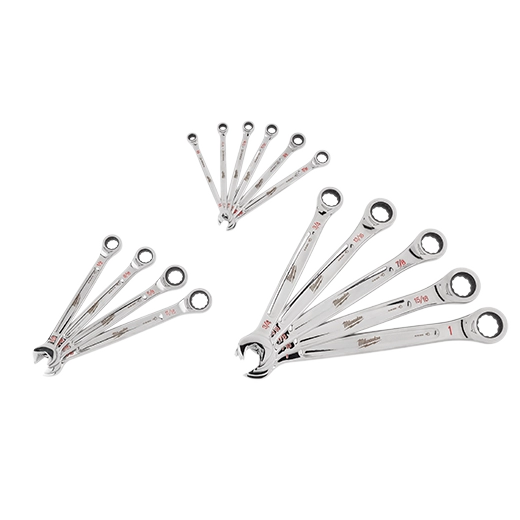 Milwaukee Set de clés combinées à cliquet 15 pièces - SAE 48-22-9416