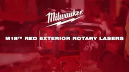 Milwaukee Kit de niveau laser rotatif à double pente extérieur rouge M18™ avec récepteur et télécommande 3704-21