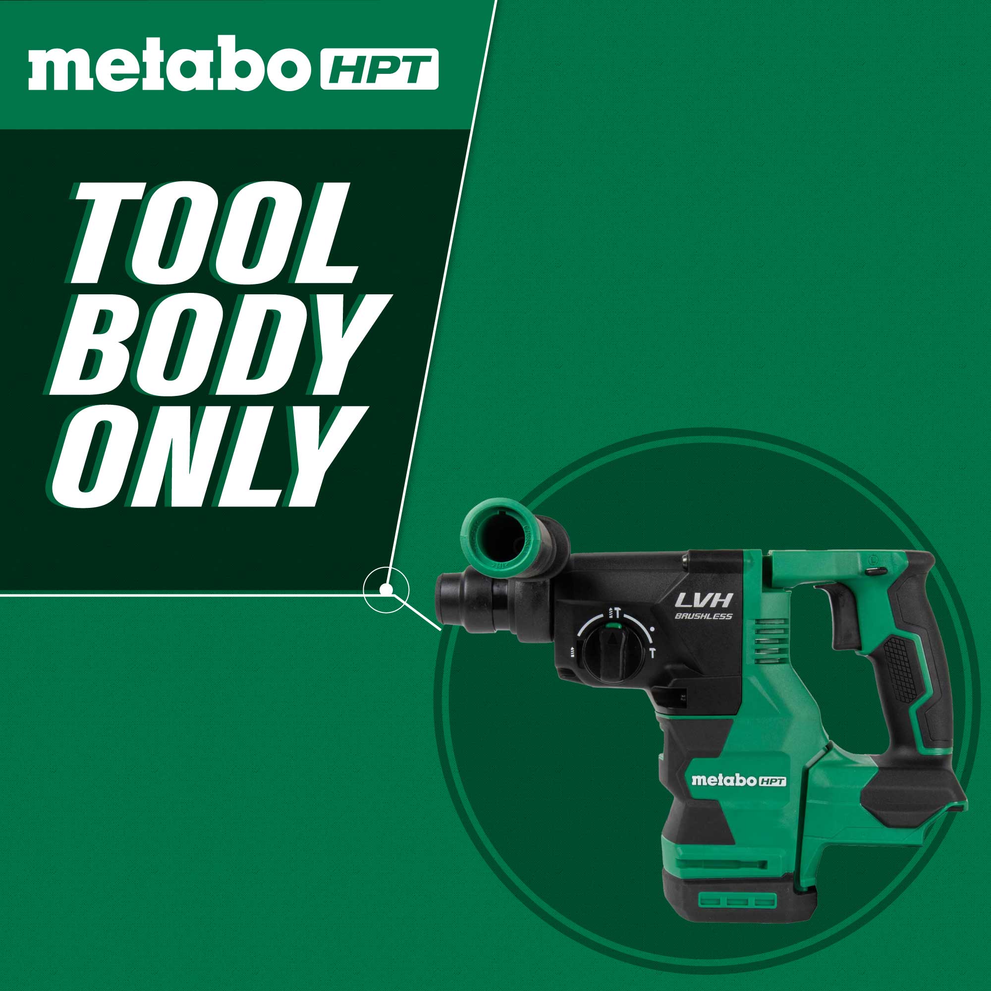 Metabo HPT Marteau-piqueur SDS Plus 1-1/32" 18V MultiVolt™ (Corps d'outil uniquement) | Metabo HPT DH1826DAQ4 DH1826DAQ4