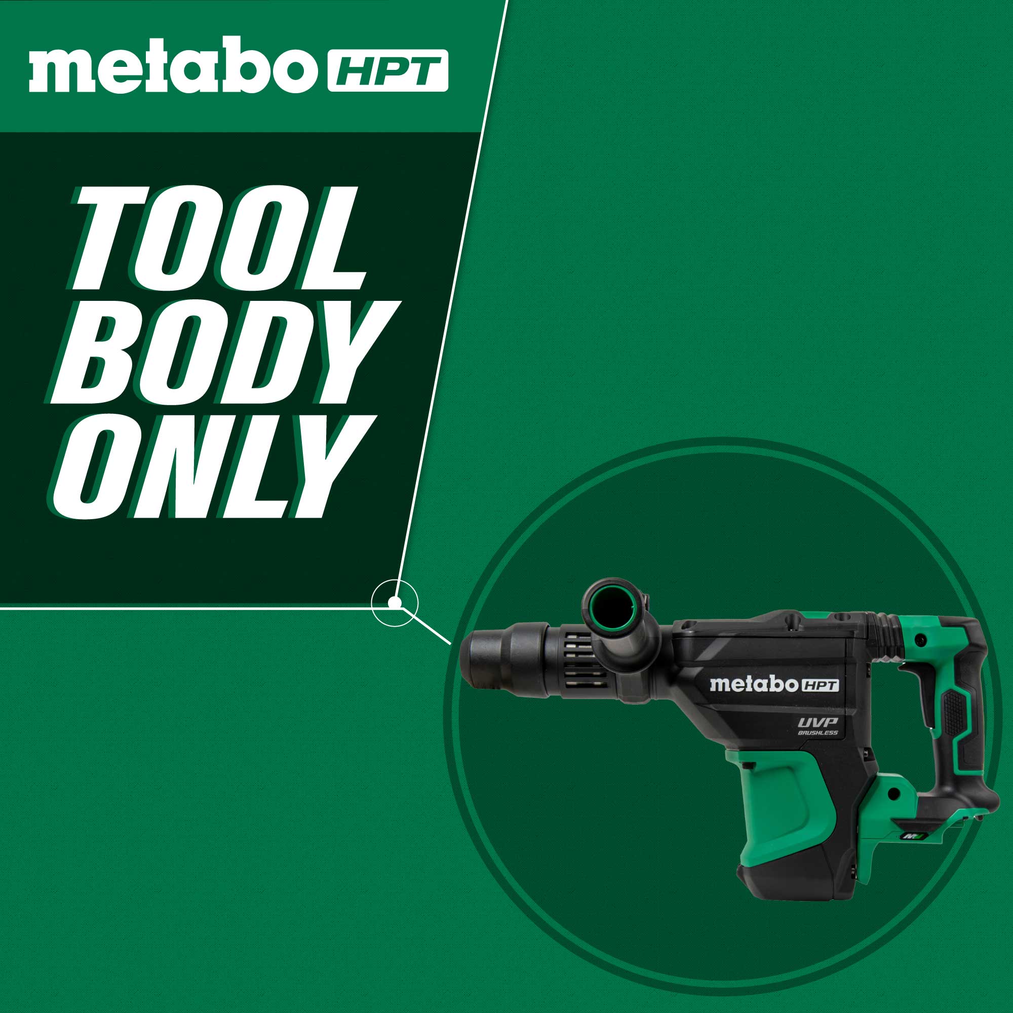 Metabo HPT Marteau perforateur SDS Max 1-9/16" sans fil 36V MultiVolt™ brushless (corps d'outil uniquement) | Metabo HPT DH3640DAQ2 DH3640DAQ2