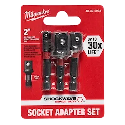 Milwaukee Set of 3 SHOCKWAVE^(MC) Impact Socket Adapters 48-32-5033
