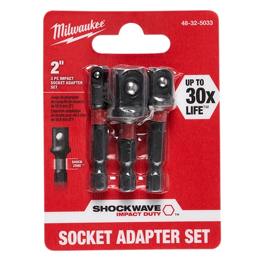 Milwaukee Jeu de 3 adaptateurs de douille à chocs SHOCKWAVE ^(MC) 48-32-5033