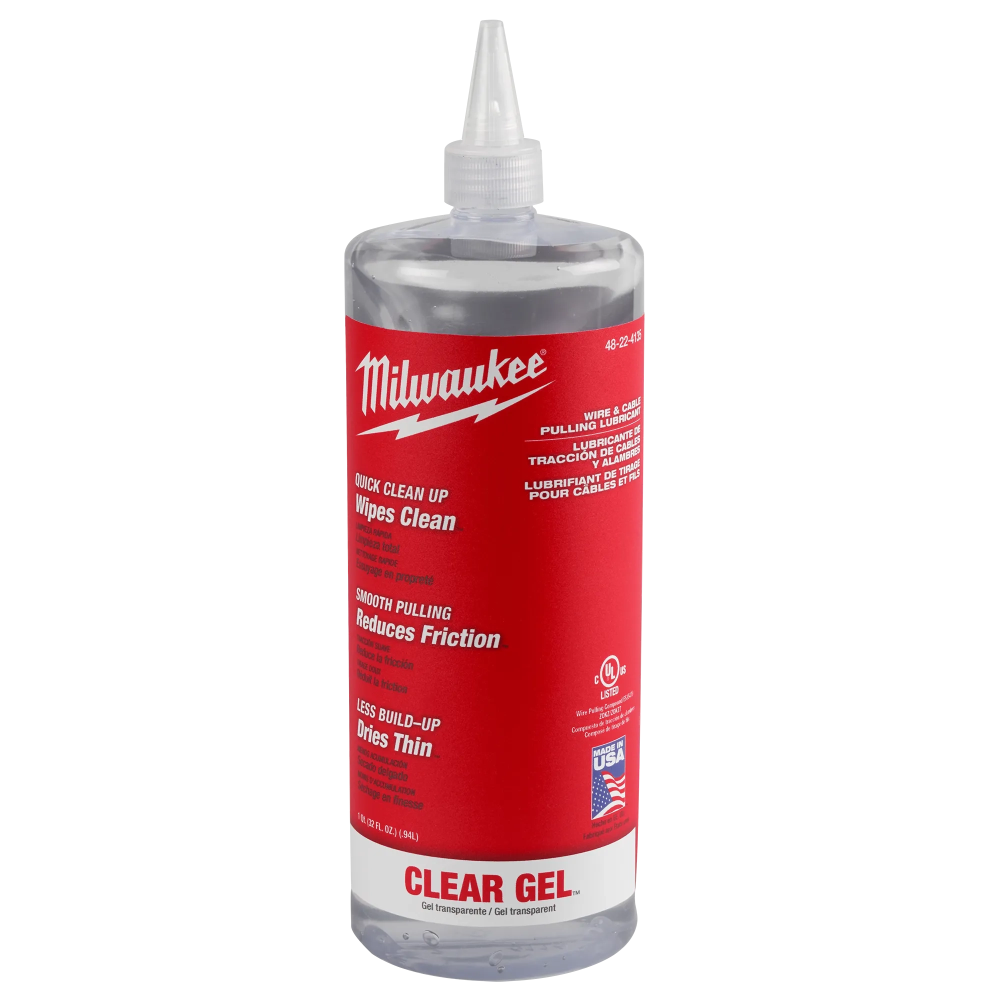 Milwaukee Lubrifiant gel transparent pour tirage de fils et câbles 48-22-4135