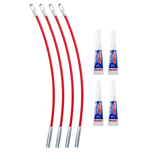 Milwaukee Pack de 4 leaders métalliques flexibles de remplacement pour ruban de tirage polyester 48-22-4191