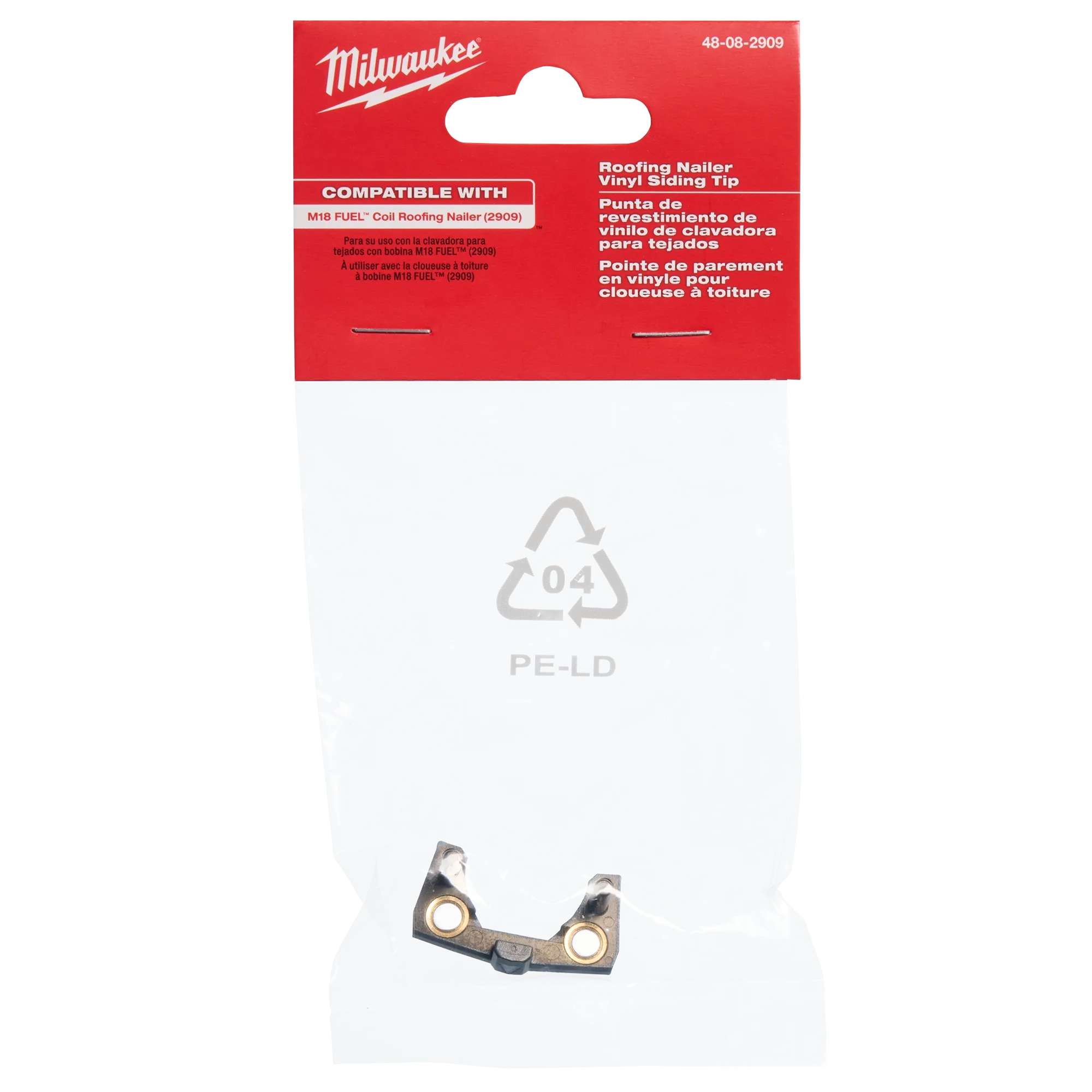 Milwaukee M18 FUEL™ Coil Roofing Nailer Vinyl Siding Tip 48-08-2909