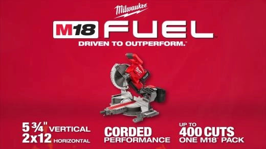 Milwaukee M18 FUEL™ Scie à onglet à glissière à double biseau 10" 2734-20