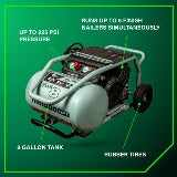 Metabo HPT 8 gal. Compresseur d'air électrique portatif sans huile de 225 PSI EC1315S