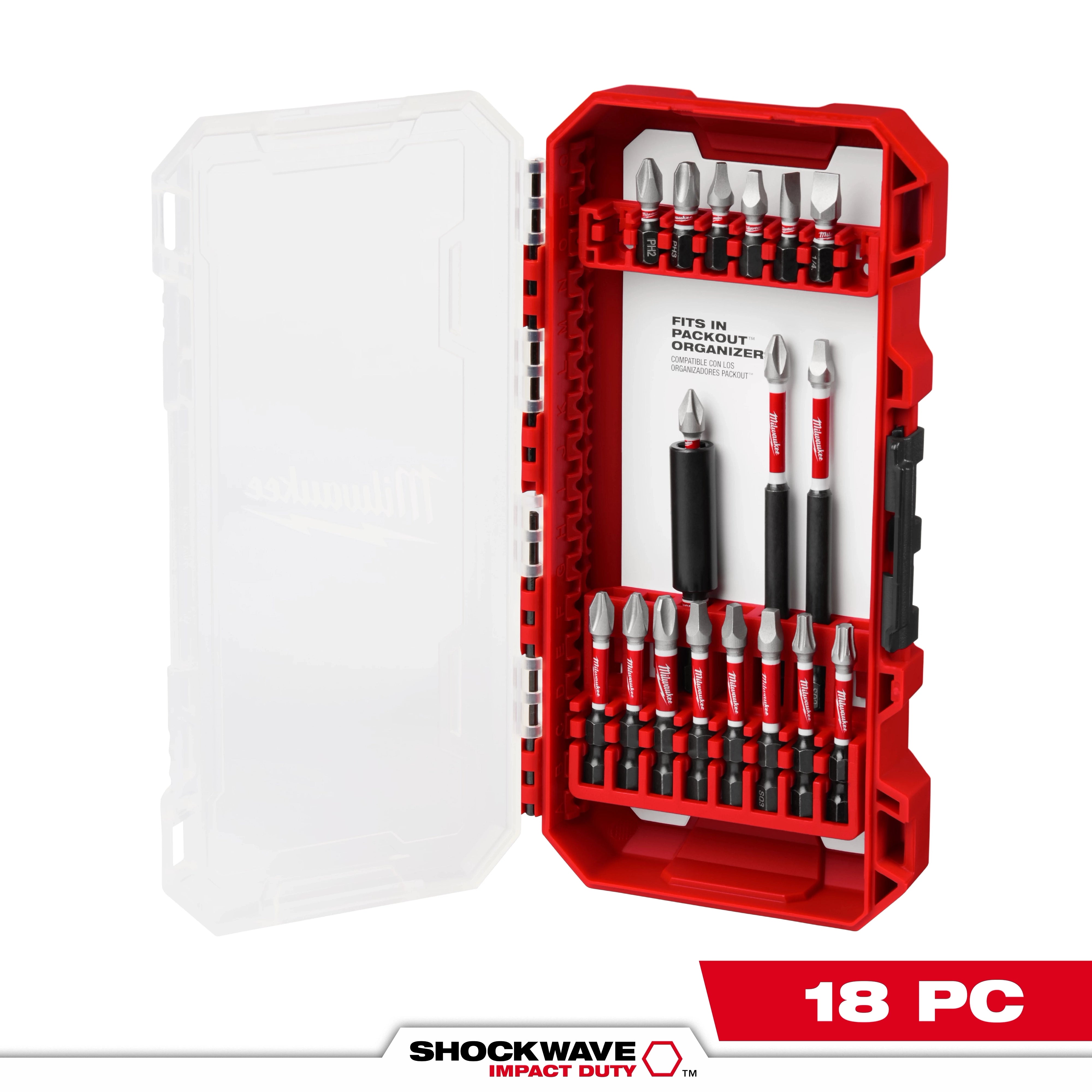 Milwaukee Ensemble de forets d'impact SHOCKWAVE™ 18 pièces 48-32-4403