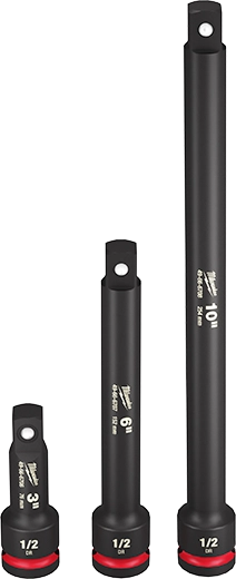 Milwaukee Ensemble de 3 extensions d'entraînement 1/2" Impact Duty™ SHOCKWAVE 49-66-6715