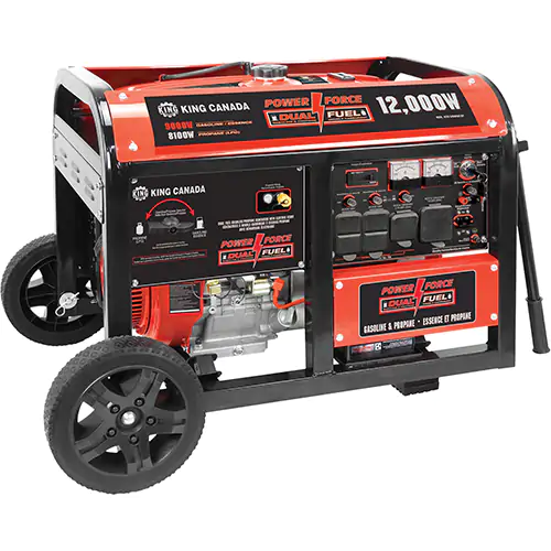 King Canada Gasoline/Propane Generator with Electric Start 12000w KCG-12001GE-DF