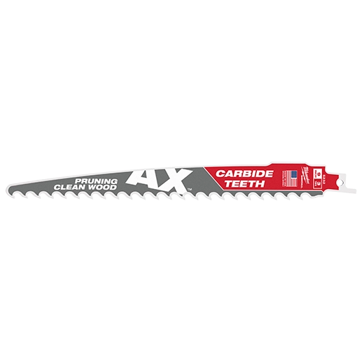 Milwaukee AX with Carbide Teeth for Pruning Clean Wood SAWZALL Blade 48-00-5333