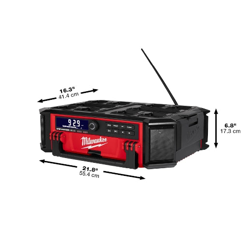 Milwaukee Radio de chantier M18™ + chargeur avec compatibilité PACKOUT™ 2950-20