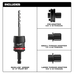 Milwaukee Ensemble d'arbre QUIK-LOK™ 5 pièces 3/8" 49-56-7545