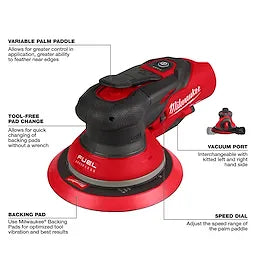 Milwaukee M12 FUEL™ 6" Random Orbital Sander (3/16") 2585-20