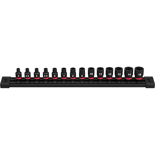 Milwaukee Ensemble de douilles métriques standard 6 points SHOCKWAVE Impact Duty™ 14 pièces 49-66-7002