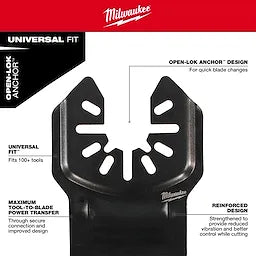 Milwaukee Ensemble de 3 pièces de lames universelles multi-matériaux pour outil oscillant 49-10-9005