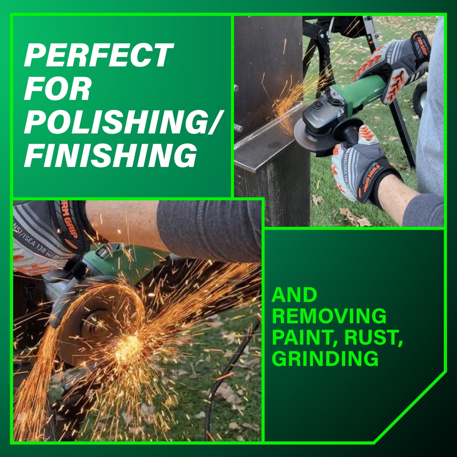 Metabo HPT 5" 12 Amp AC Brushless Variable Speed Angle Grinder G13VE2