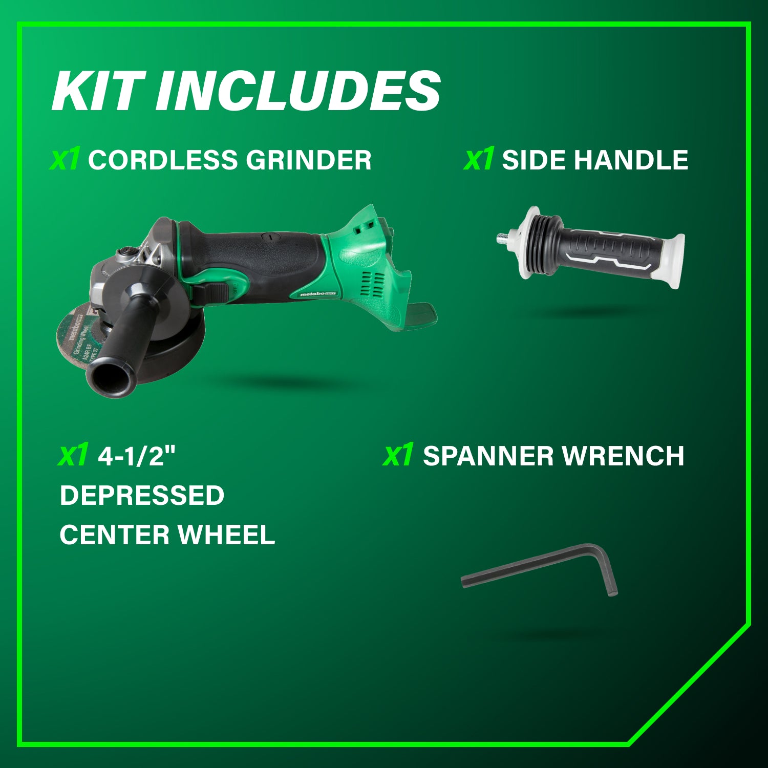 Metabo HPT Meuleuse d'angle à glissière 4‑1/2 pouce 18V | Metabo HPT G18DSL2Q4 G18DSL2Q4