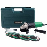 Metabo HPT 4-1/2 Inch 6.2 Amp Slide Switch Angle Grinder Kit w/ 5 Abrasive Wheels G12SR4