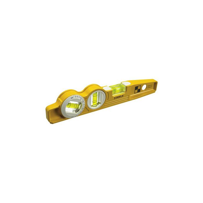 Stabila Die Cast 360-Degree Vial and V-Groove Magnet Torpedo 10'' 25360