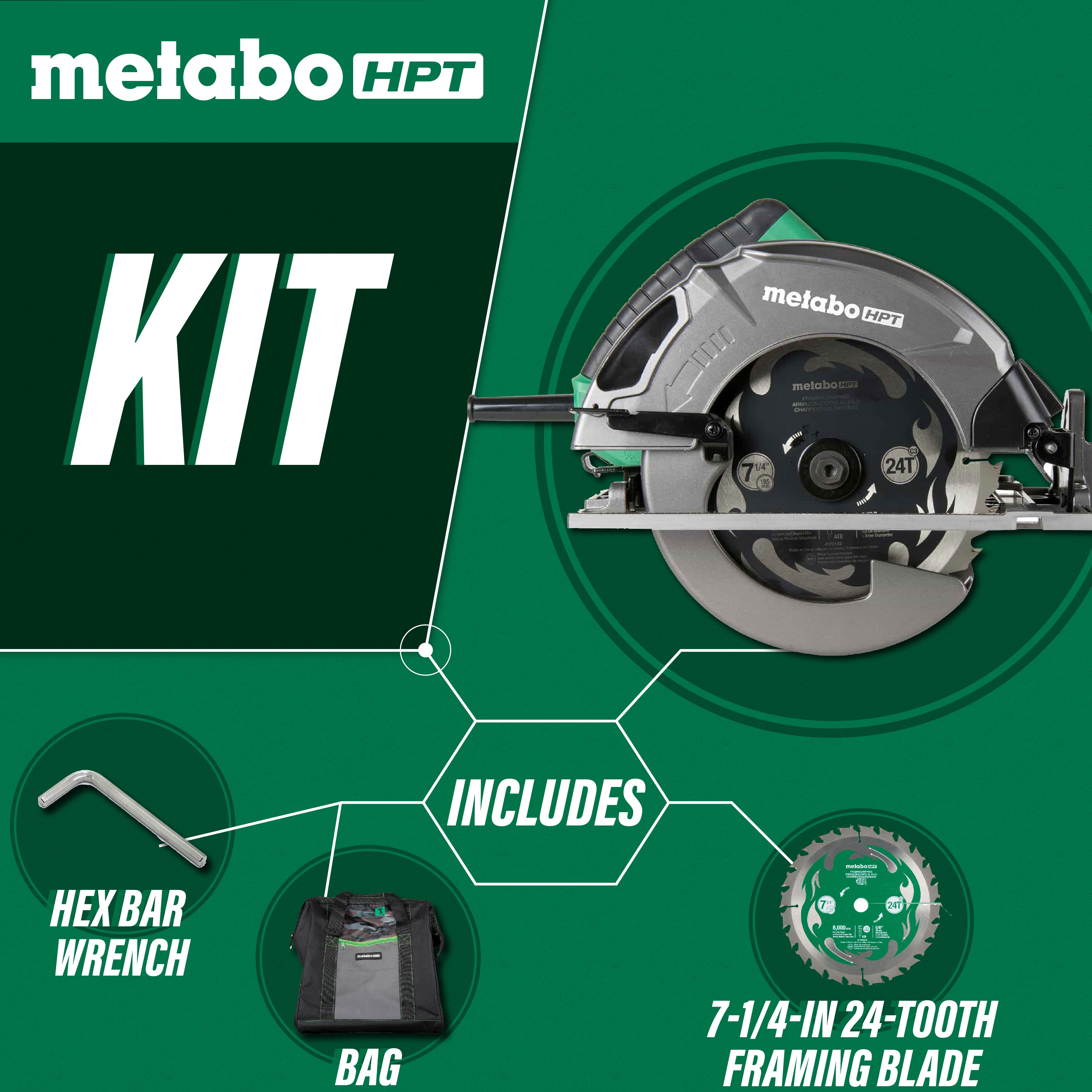 Metabo Scie circulaire 7‑1/4 po | Metabo HPT C7SB3 C7SB3